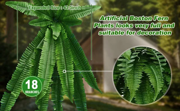 This Week's Special Price $19.99 UV Resistant Lifelike Artificial Boston Fern