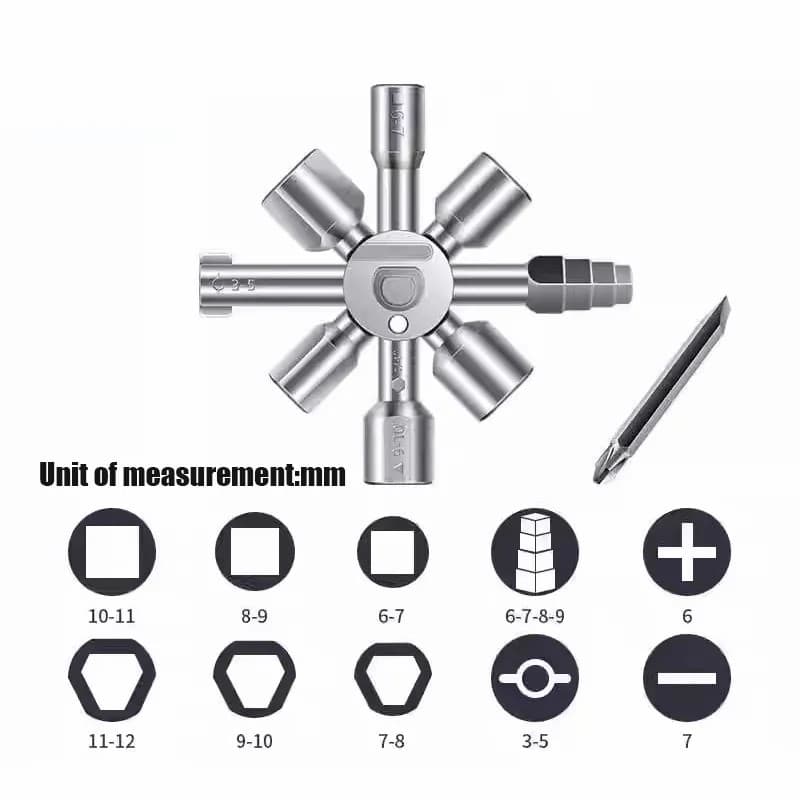 10 in 1 Cross Switch Key Wrench