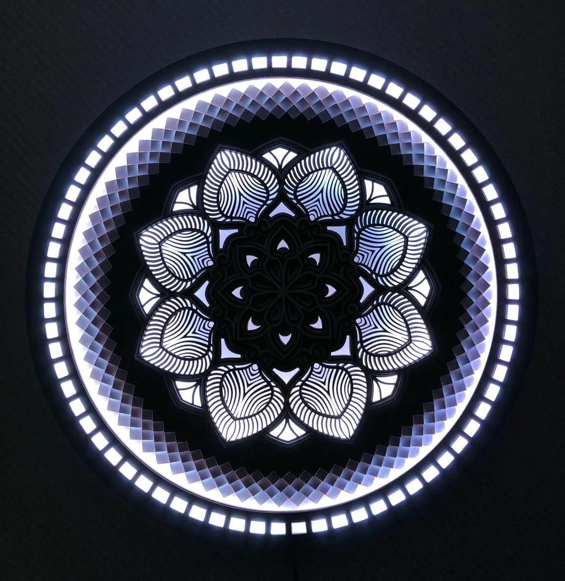 Lotus flower Mandala Yoga Room Art