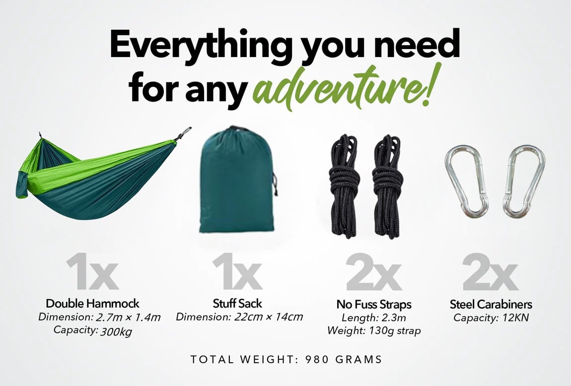 Camping Hammock with Straps Bundle