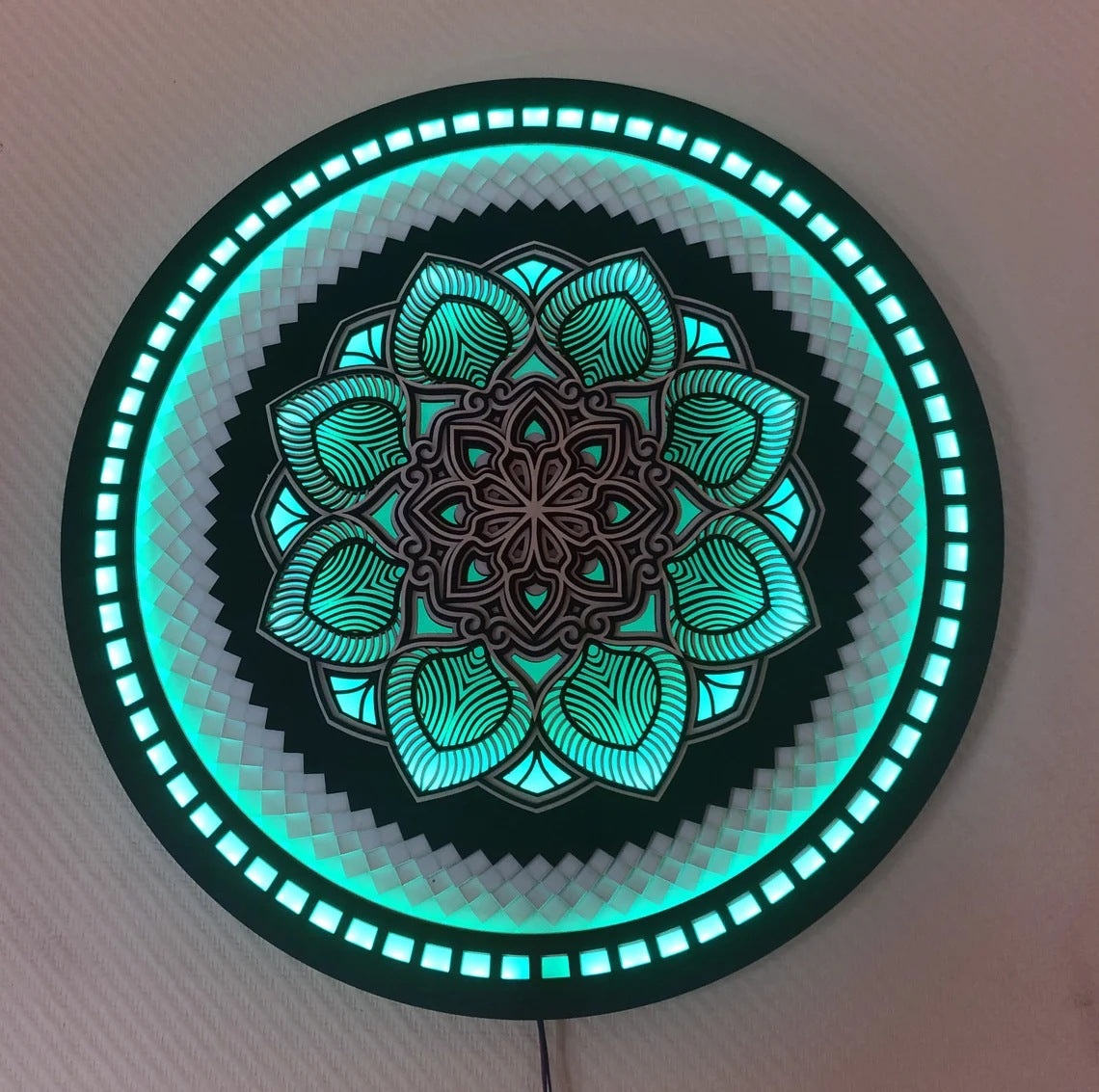 Lotus flower Mandala Yoga Room Art