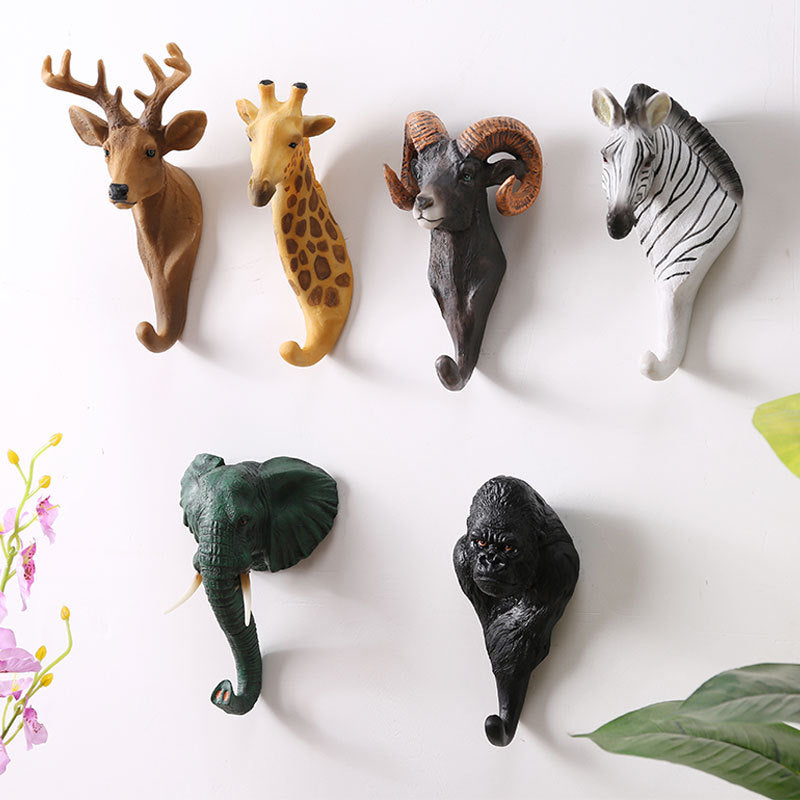 Animal retro hooks wall hangings