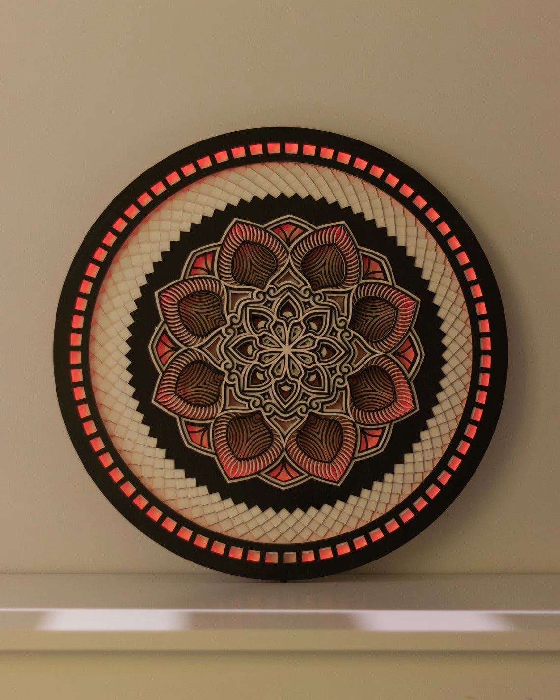 Lotus flower Mandala Yoga Room Art