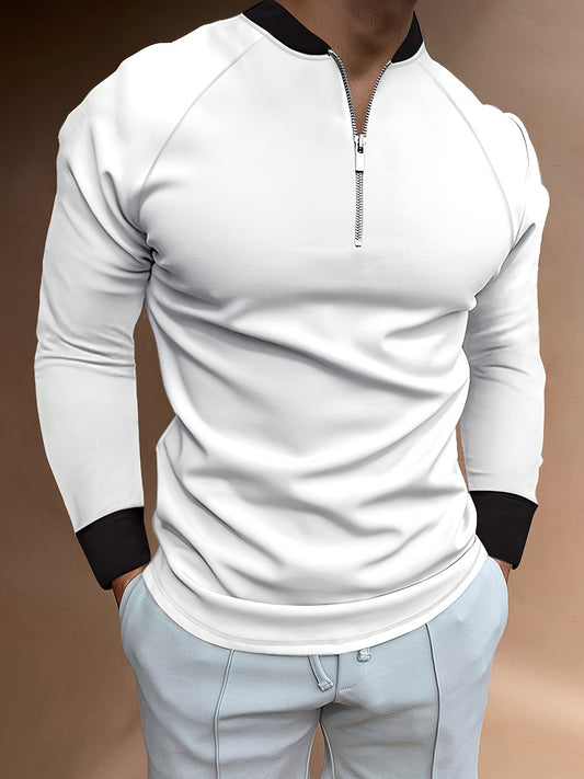 Stand collar casual fashion tops for men casual wear