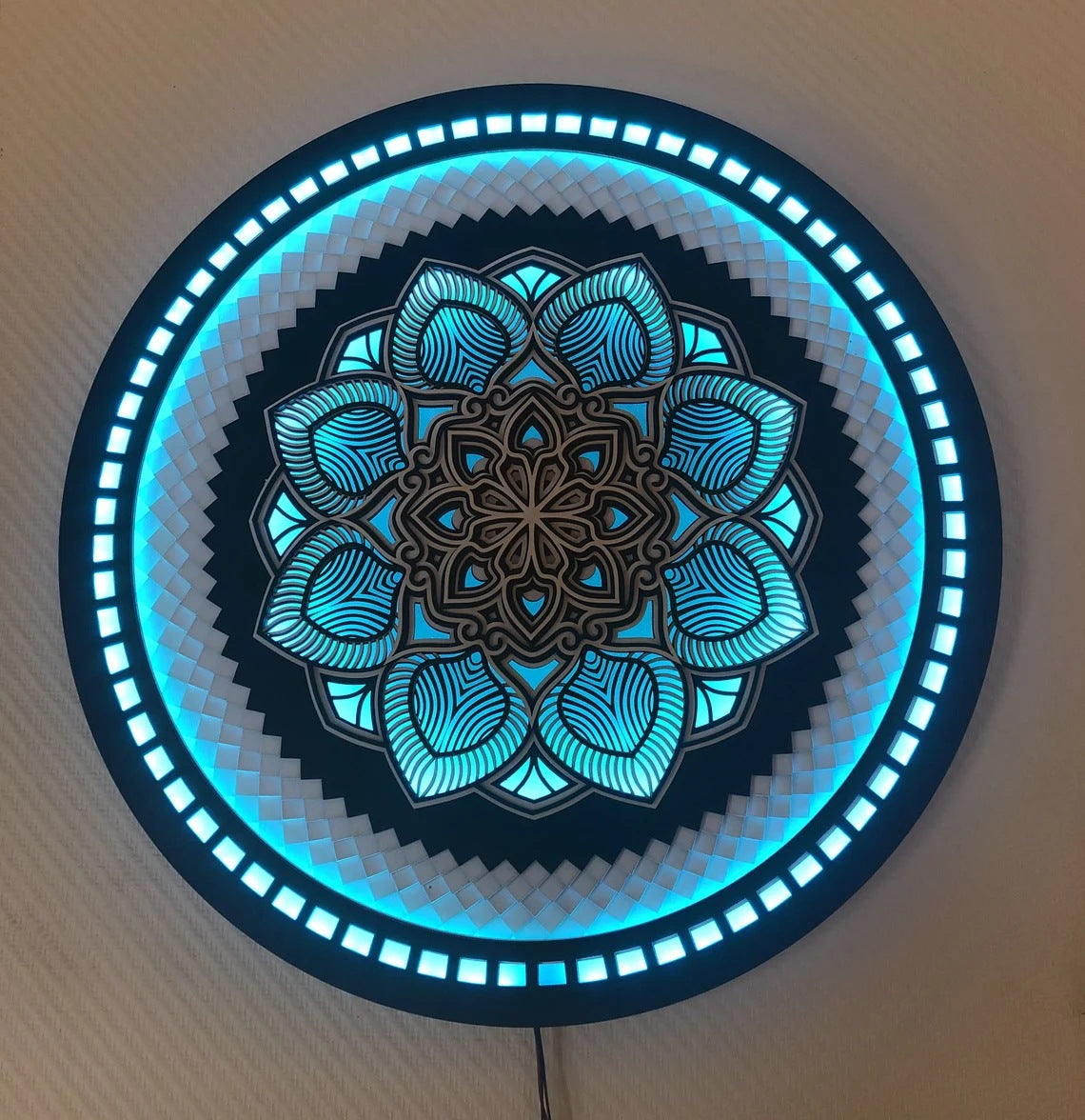 Lotus flower Mandala Yoga Room Art