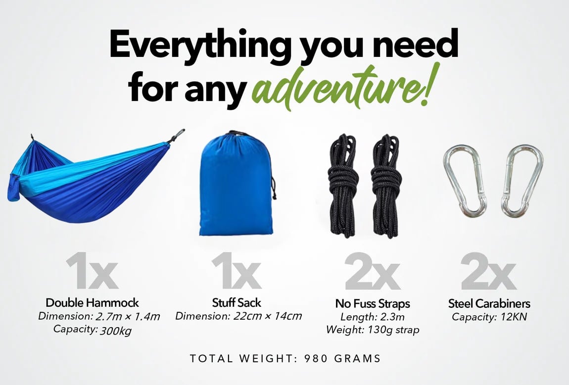 Camping Hammock with Straps Bundle