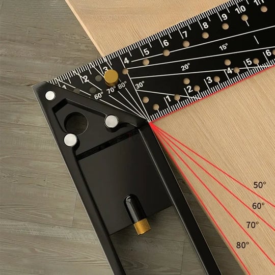 Multi-angle measuring ruler