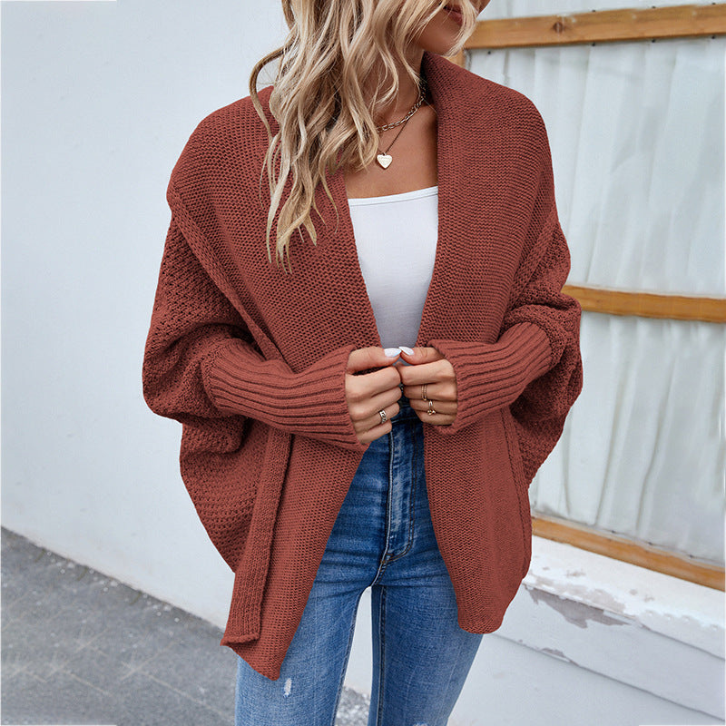 wide sleeve knitted cardigan