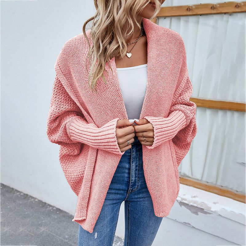 wide sleeve knitted cardigan