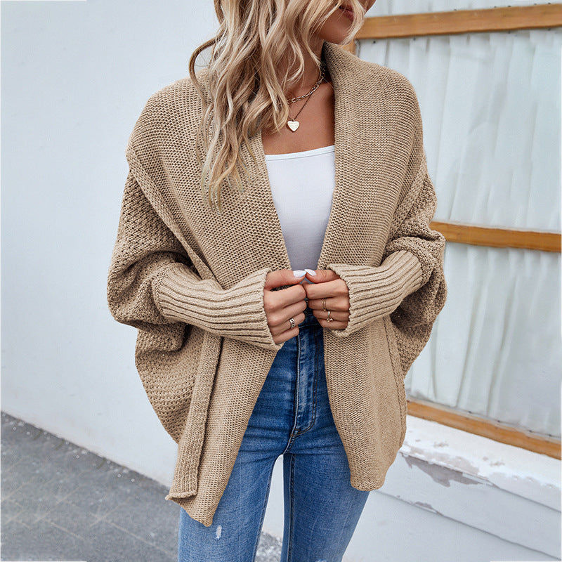 wide sleeve knitted cardigan