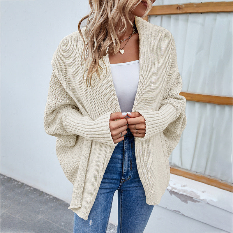 wide sleeve knitted cardigan