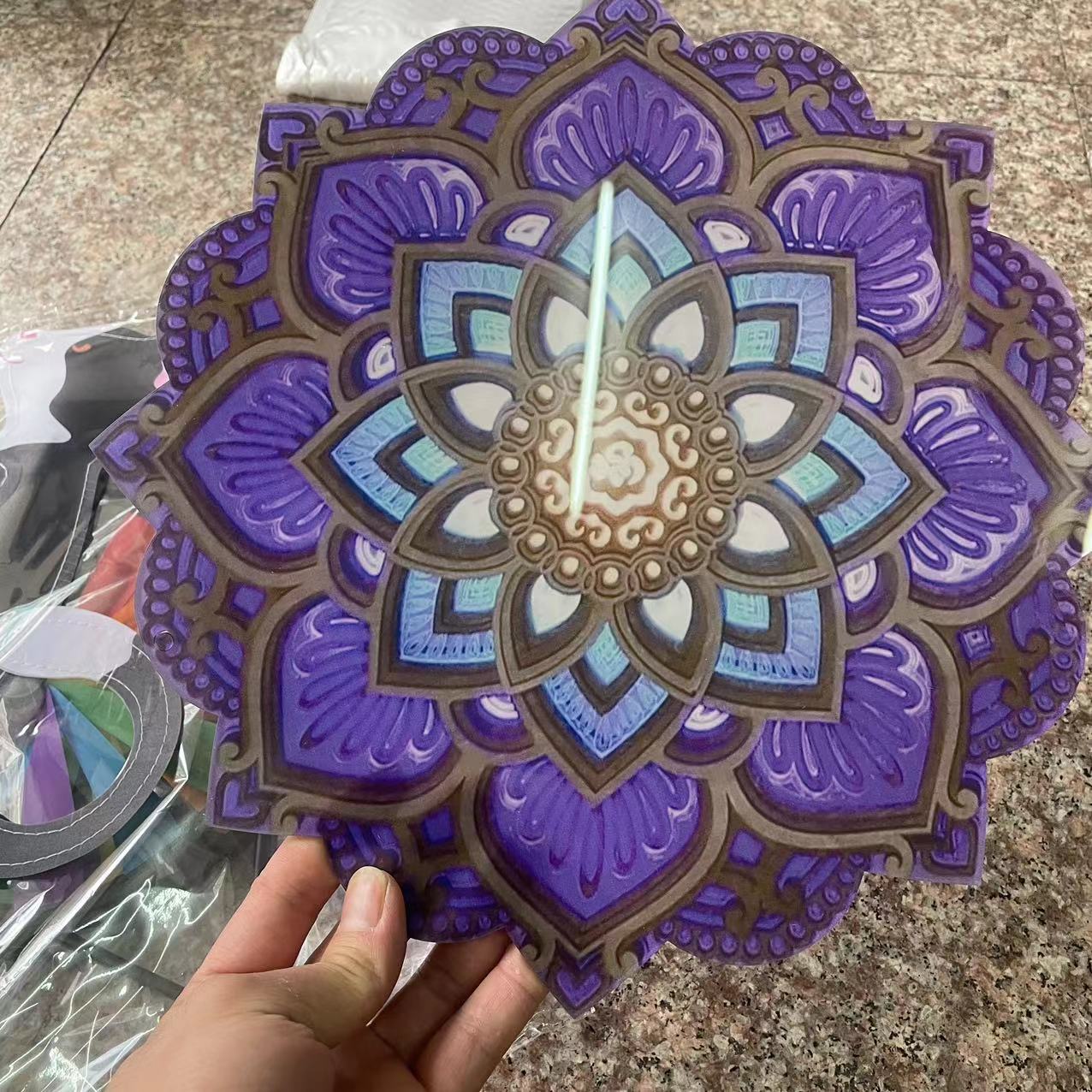 Lotus flower Mandala Yoga Room Art