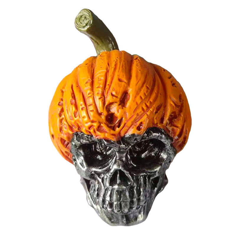 Evil pumpkin skull halloween garden horror decoration