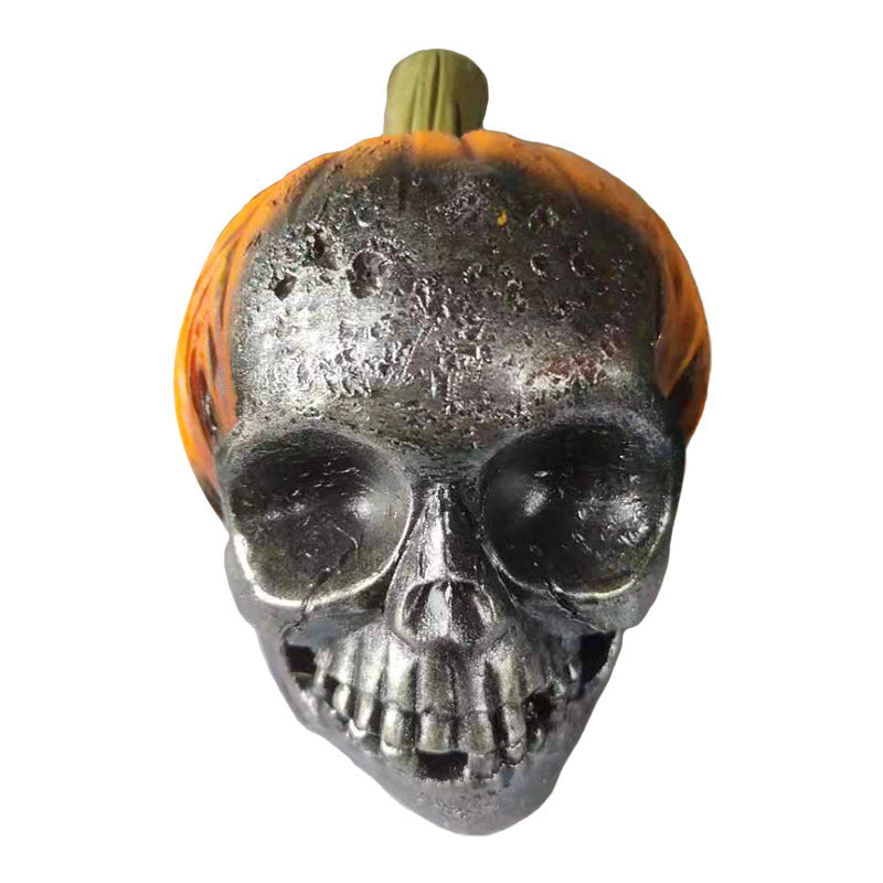 Evil pumpkin skull halloween garden horror decoration