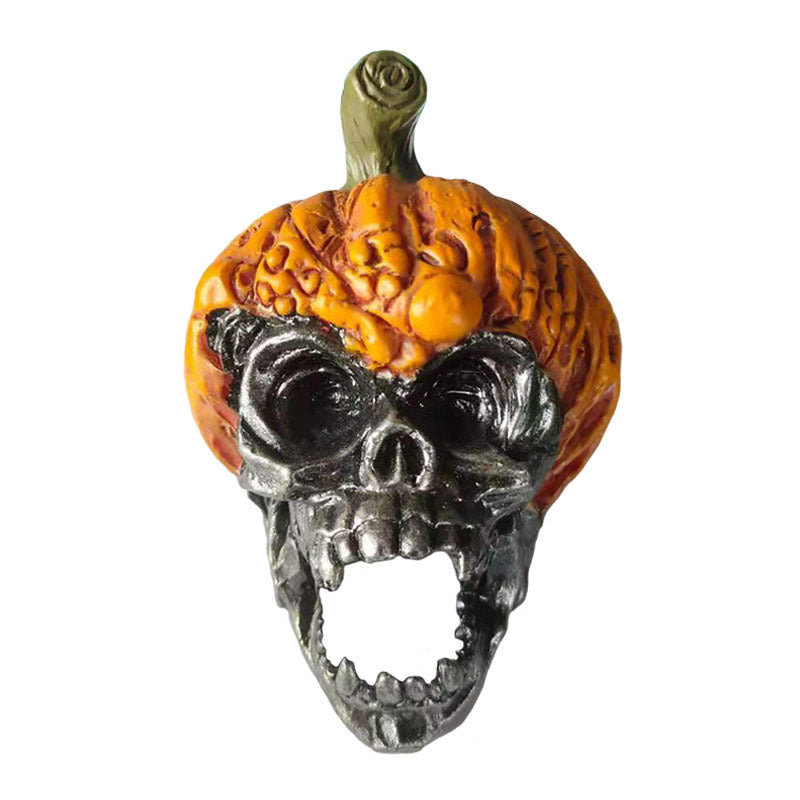 Evil pumpkin skull halloween garden horror decoration