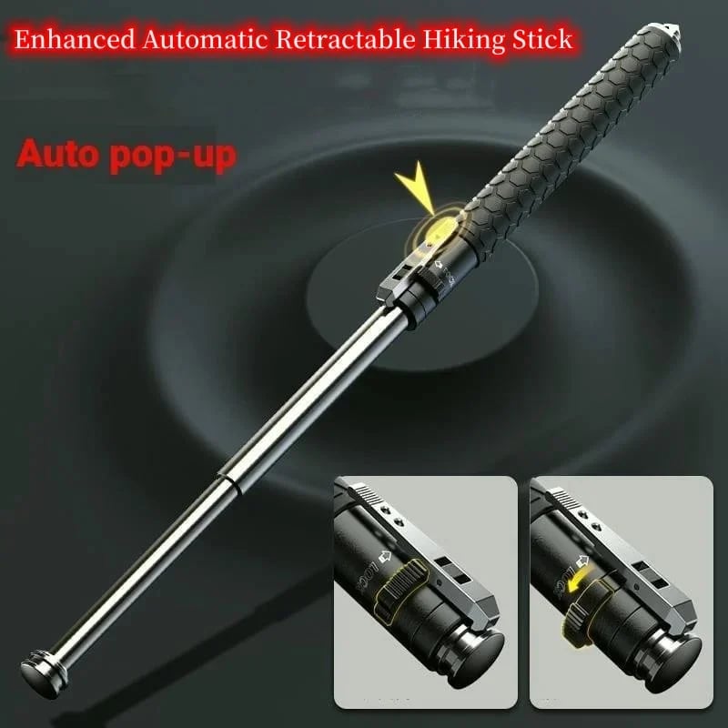 Enhanced Automatic Retractable Self-Defense Hiking Stick