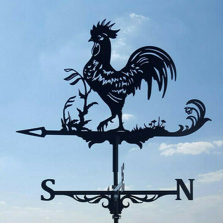 Stainless steel weather vane (rustic style weather vane garden decoration)