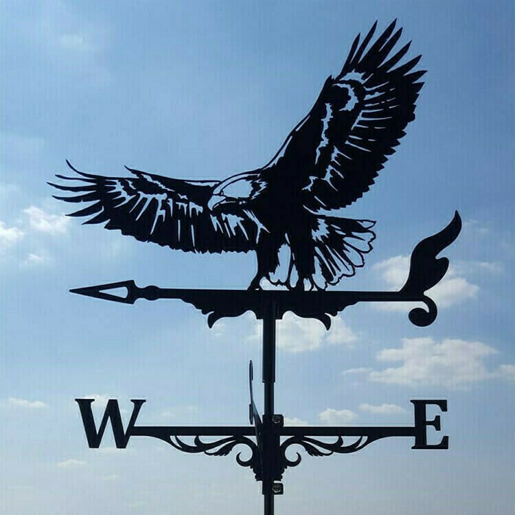 Stainless steel weather vane (rustic style weather vane garden decoration)