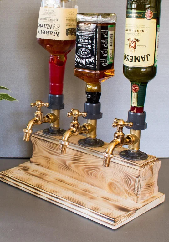 Liquor Alcohol Whiskey wood Dispenser