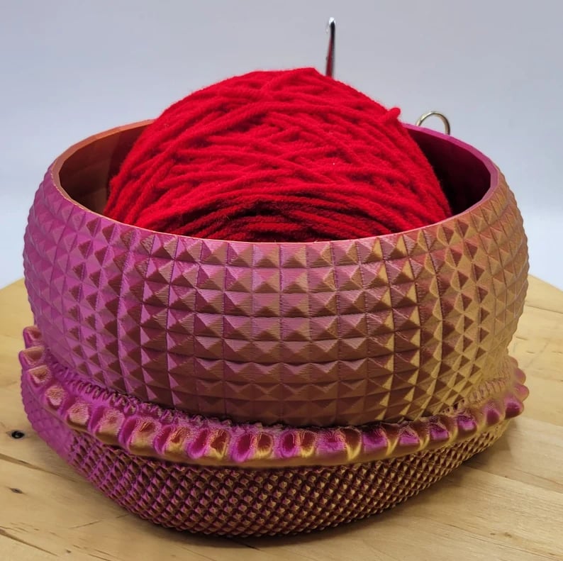 Large Fantasy Dragon and Egg Fantasy Bowl Knitting or Crochet Bowl