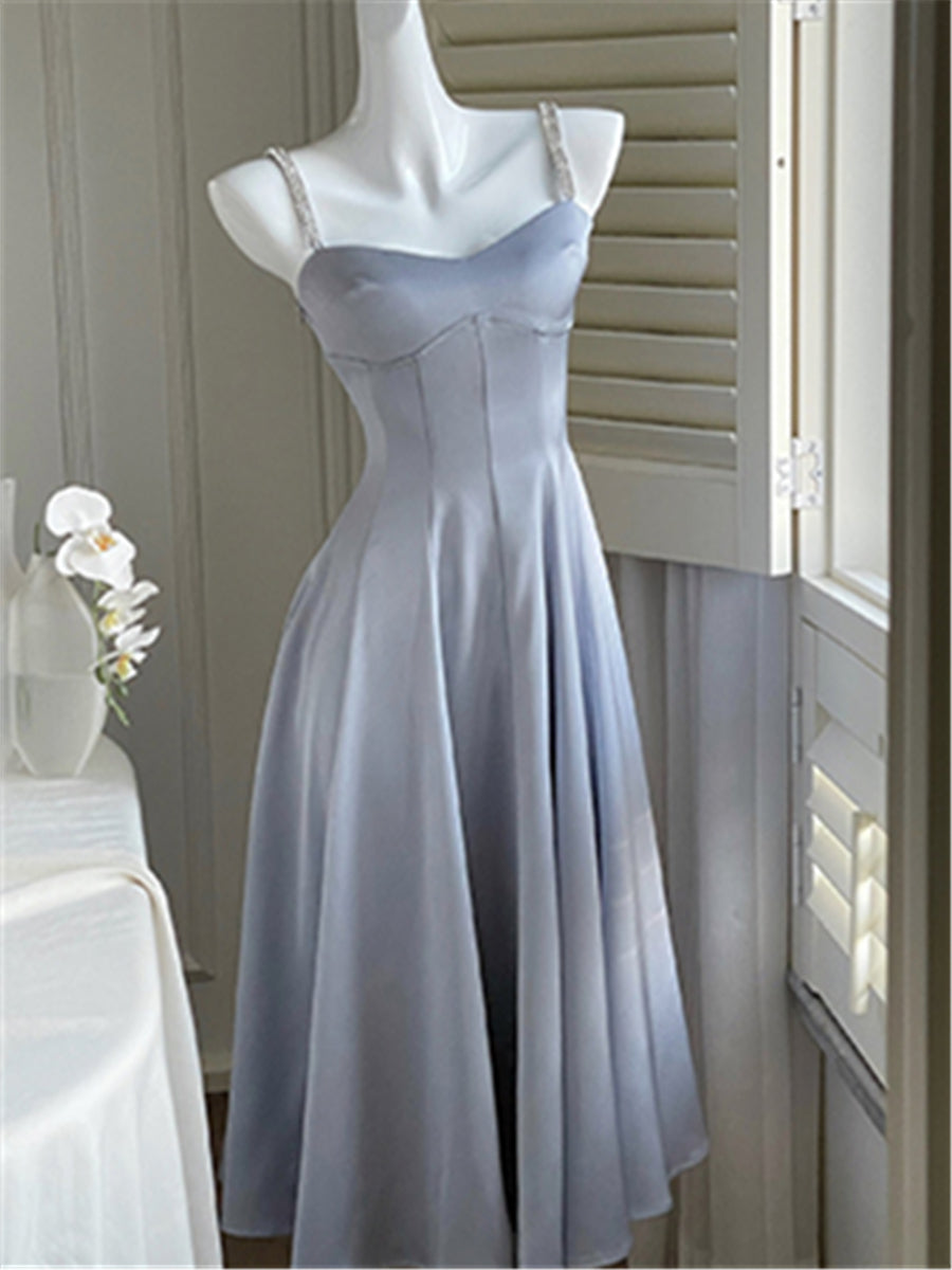 ElegantFashion Evening Ladies Vestidos Vintage Design Satin Halter Dresses