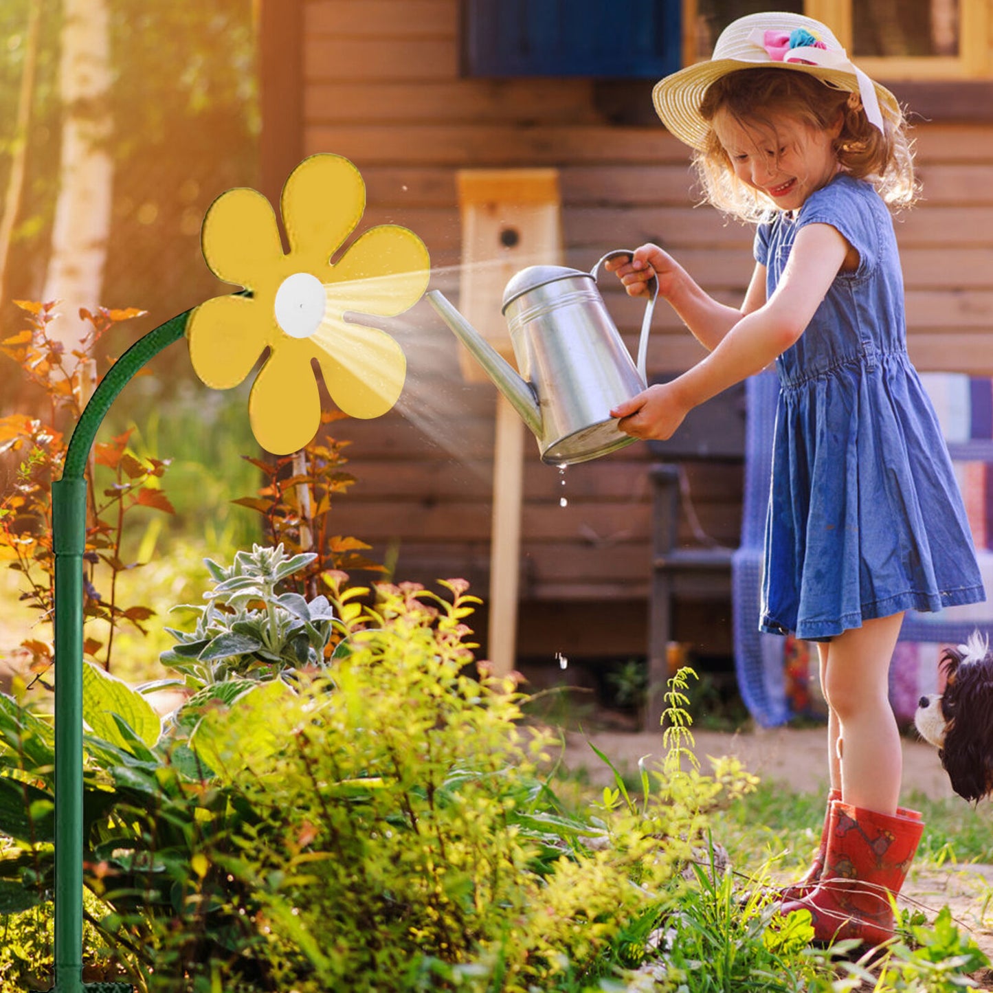 Rotating Crazy Daisy Sprinkler Crazy Flower-Shaped Garden Sprinkler