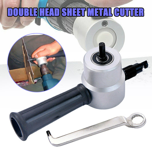 Double-head metal sheet cutter