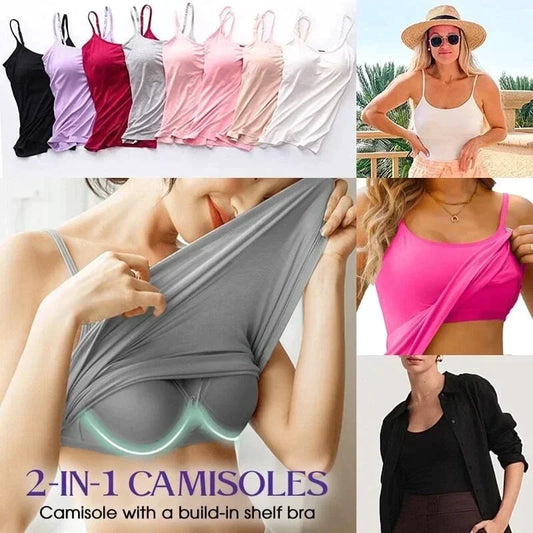 Hot sale  Women Tank Top with Built in Bra Camisole