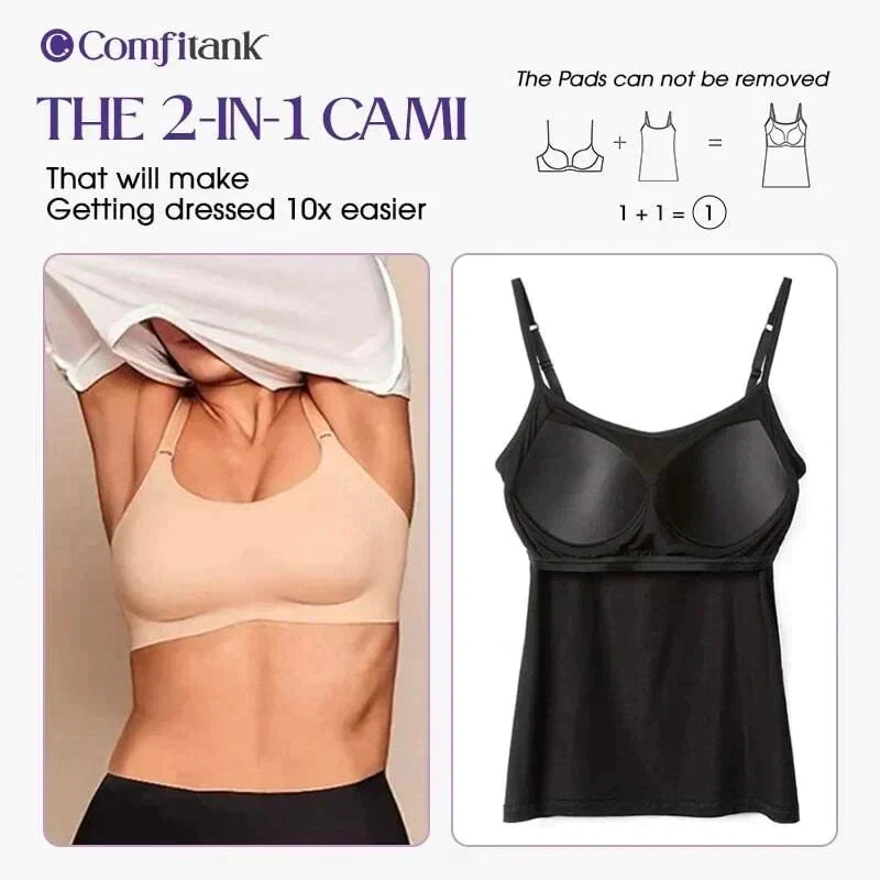 Hot sale  Women Tank Top with Built in Bra Camisole