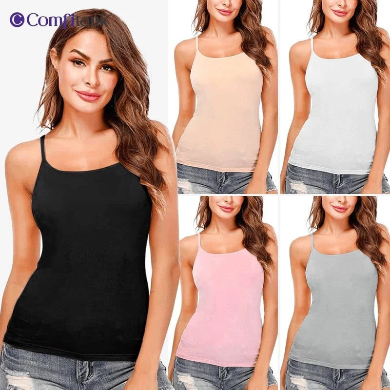 Hot sale  Women Tank Top with Built in Bra Camisole