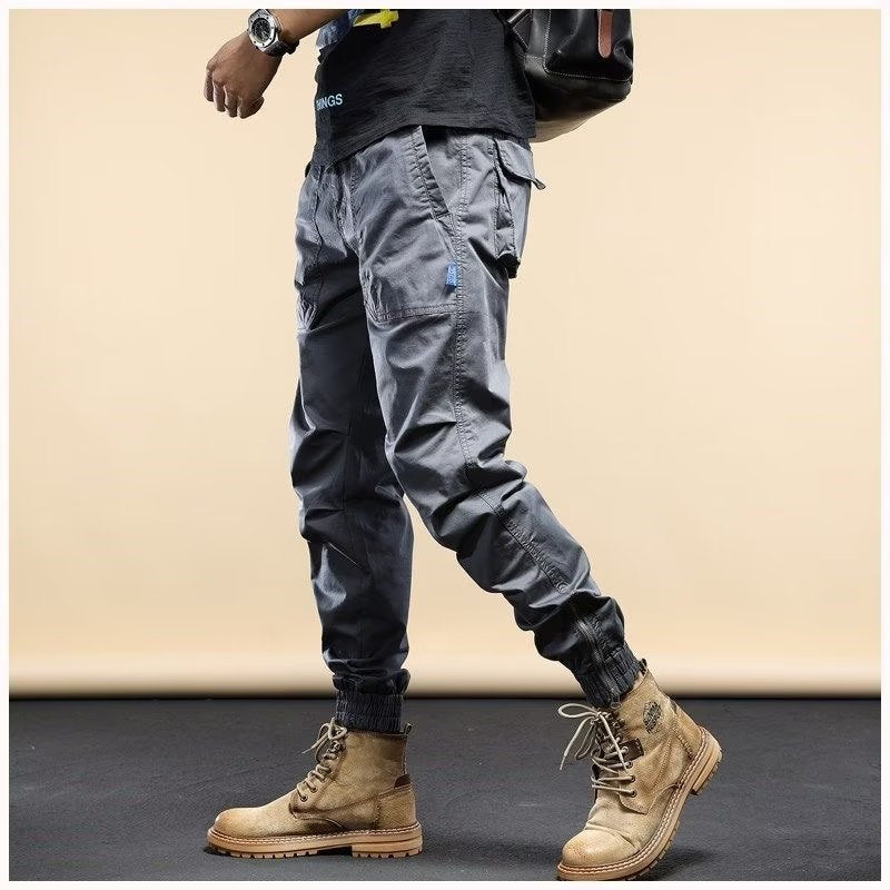 SPRING MEN'S DISTRESSED SLIM FIT BIKER PANTS