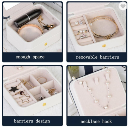 Portable jewelry storage box