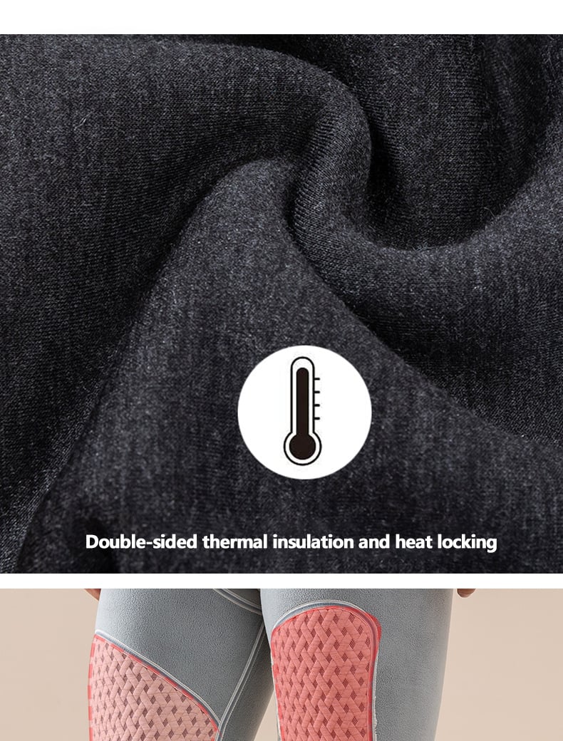 Winter Lamb Wool Plus Velvet Thickened Graphene Heating Knee Pads Warm Pants