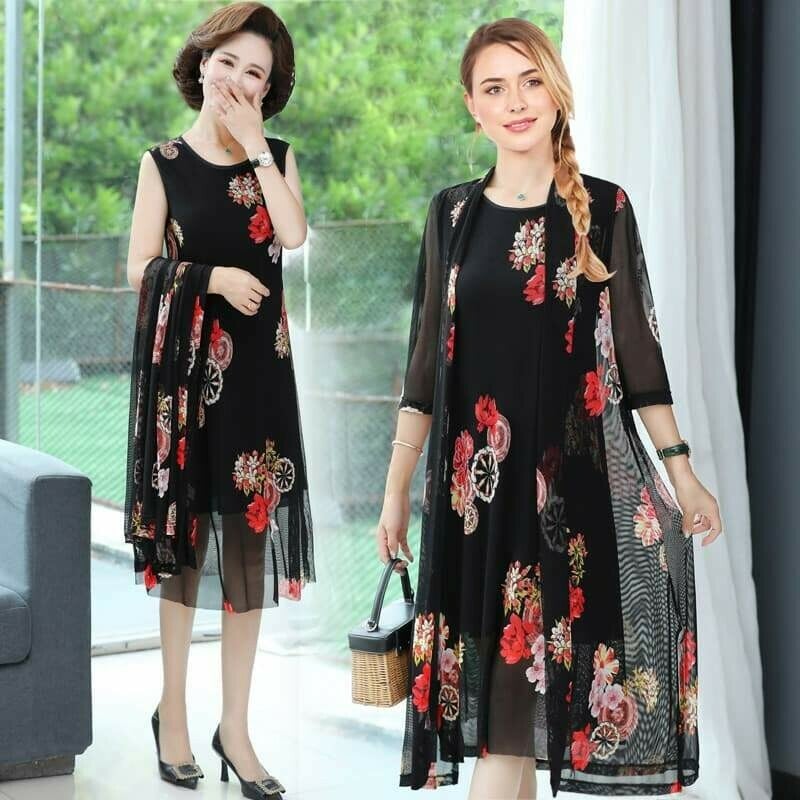 Womens Floral Print Dress-  Buy 2 Get Extra 15% OFF & Free Shipping