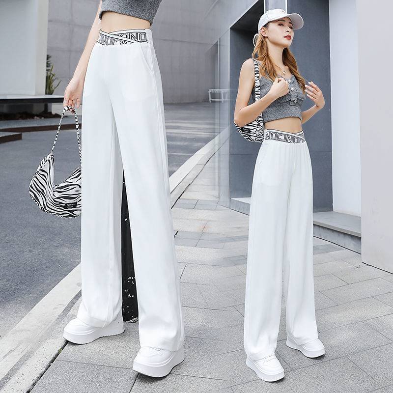 Silk High Waist Wide-leg Pants