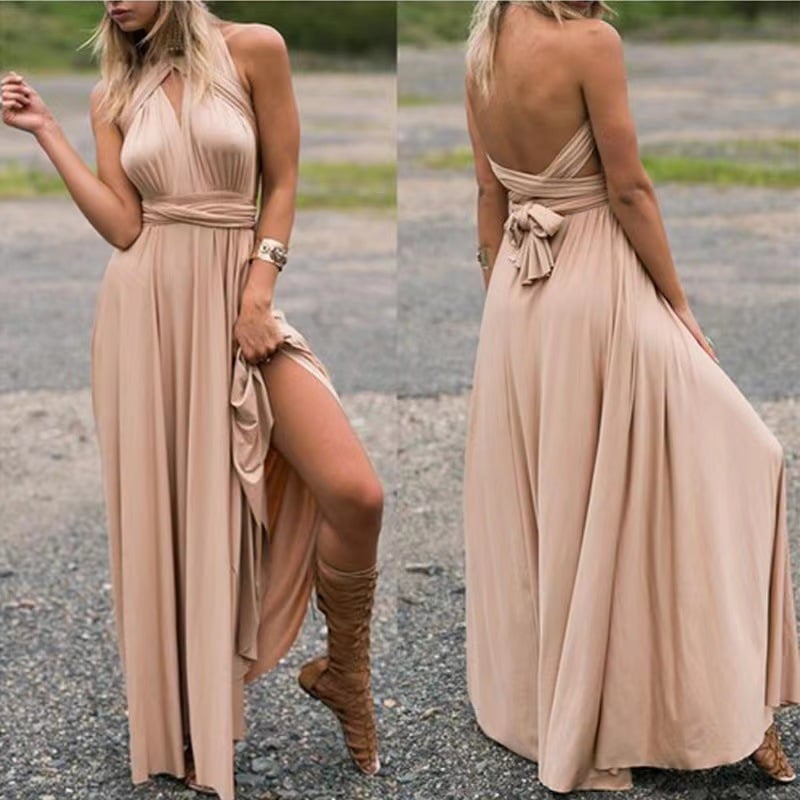 Versatile and Sexy Strap Wrap Dress - Bridesmaid Dress