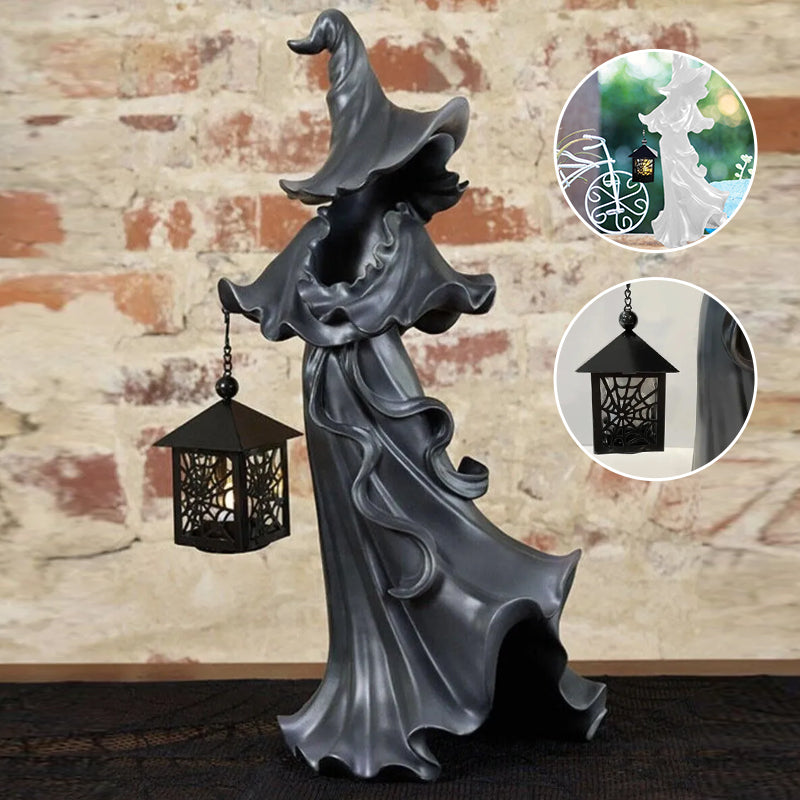 Witch With Lantern Decoration