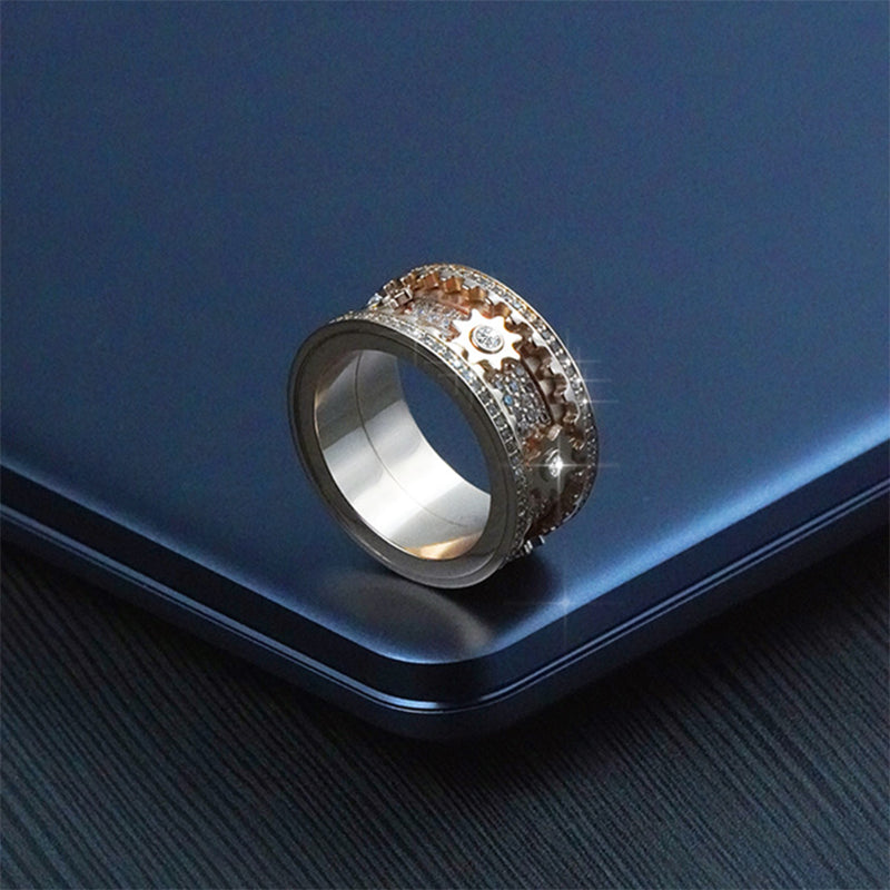 Diamond Crystal Gear Ring