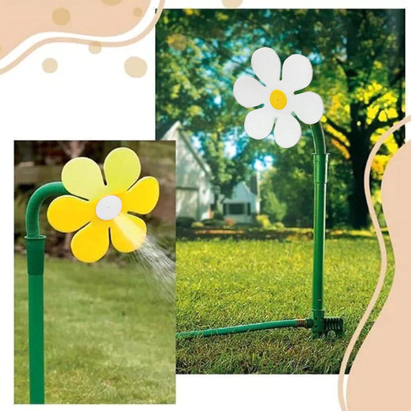 Rotating Crazy Daisy Sprinkler Crazy Flower-Shaped Garden Sprinkler