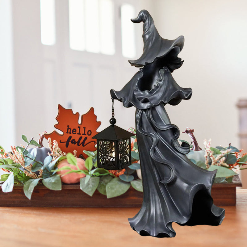 Witch With Lantern Decoration