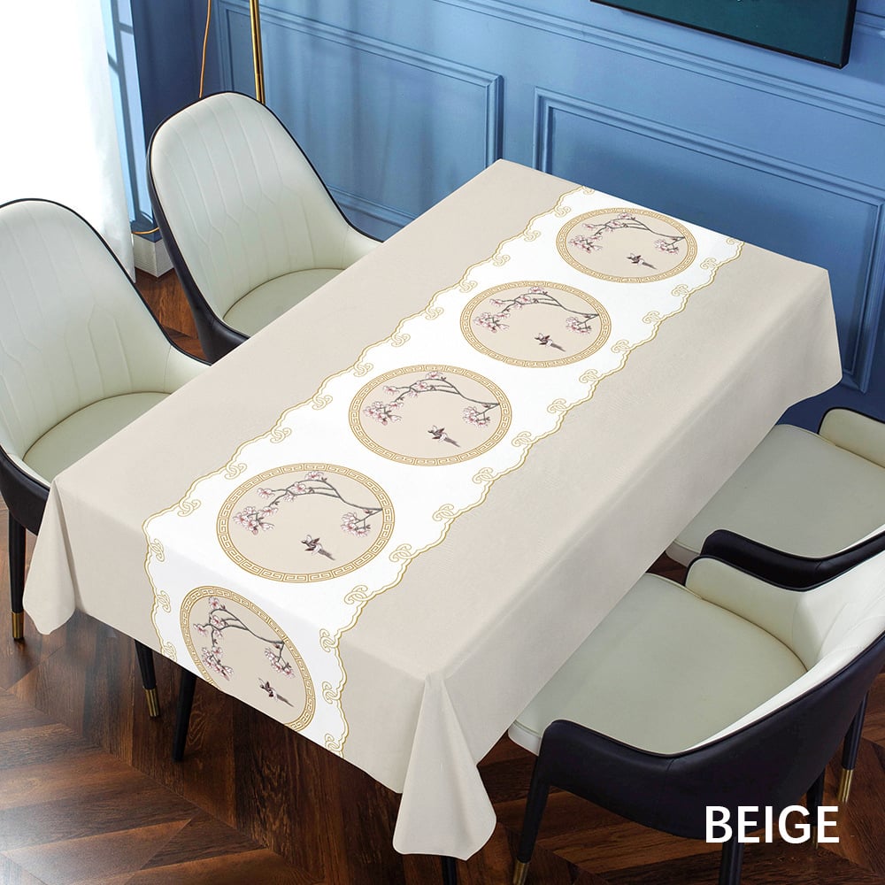 Waterproof and oil-proof embroidered tablecloth