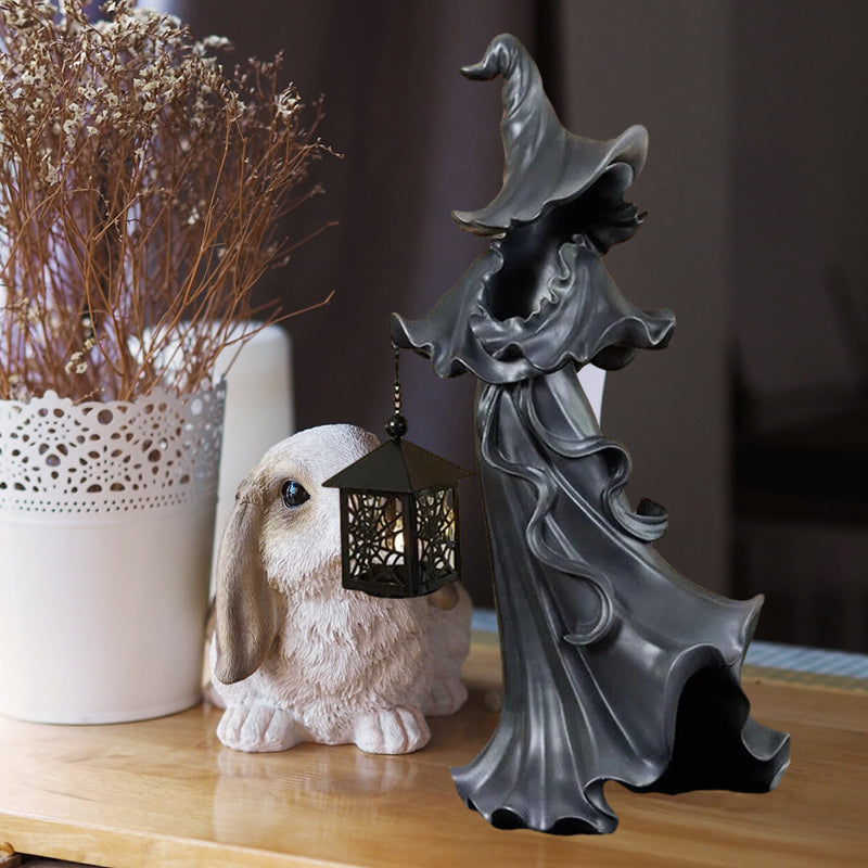 Witch With Lantern Decoration