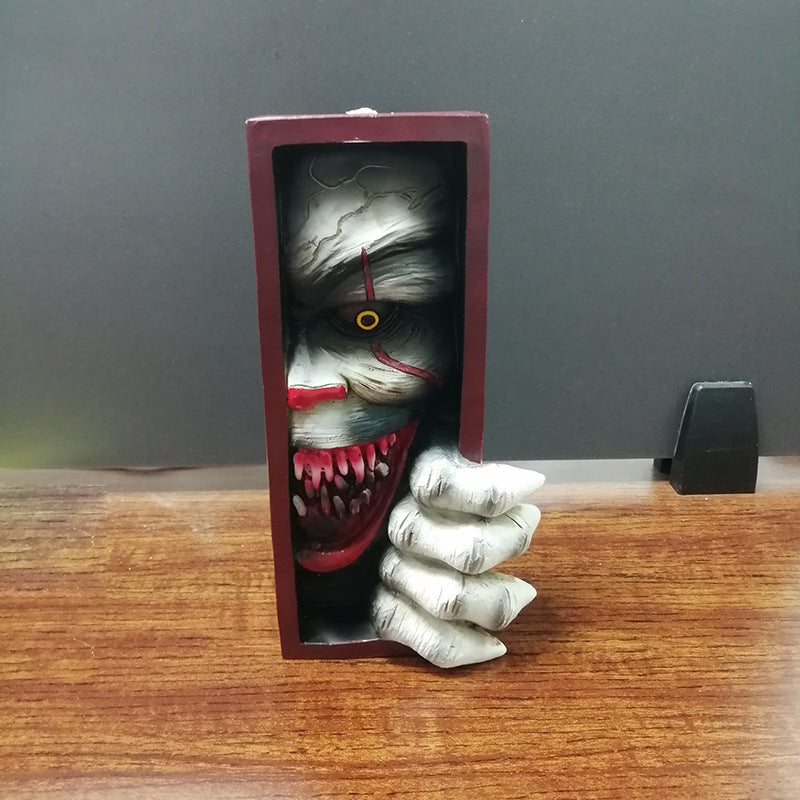 Halloween Horror Back to Soul Clown Bookmark Creative Decor Monster Resin Ornament on Bookshelf