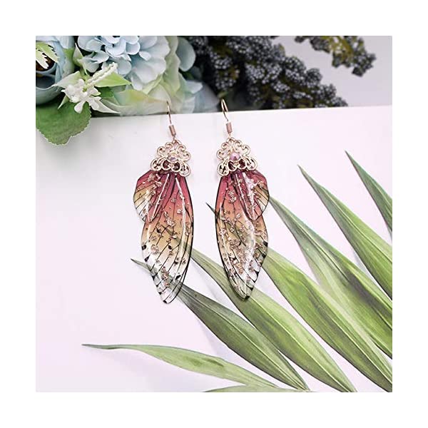 Temperament long butterfly wing earrings