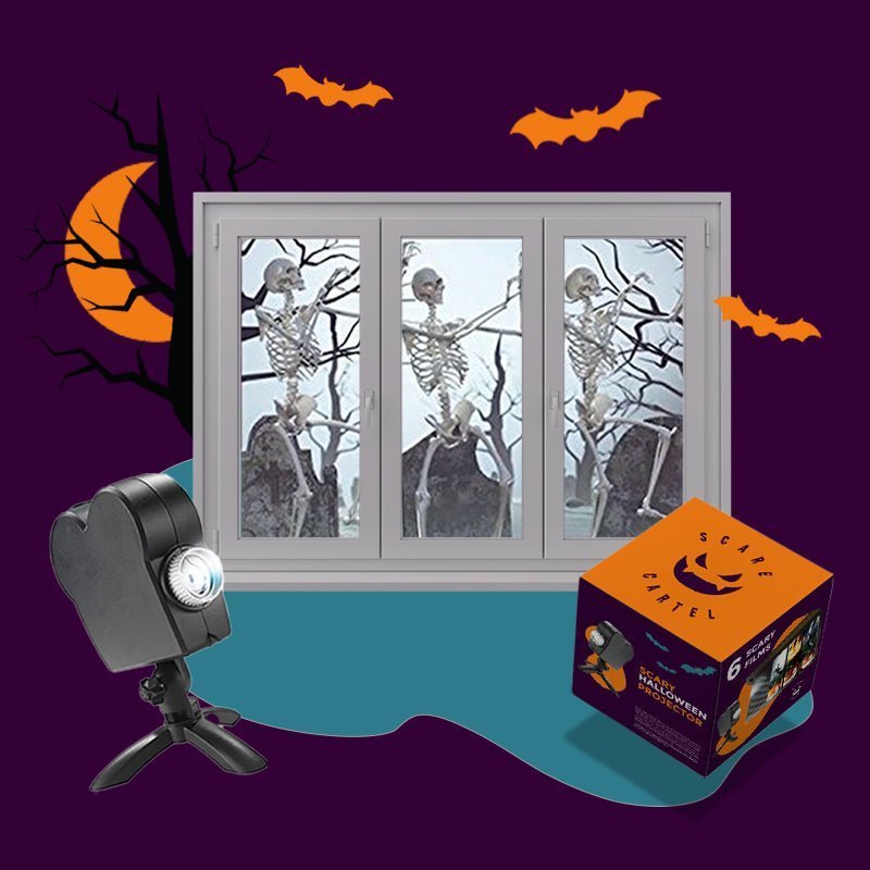 Scary Halloween Projector( Projector + 12 videos + Screen)