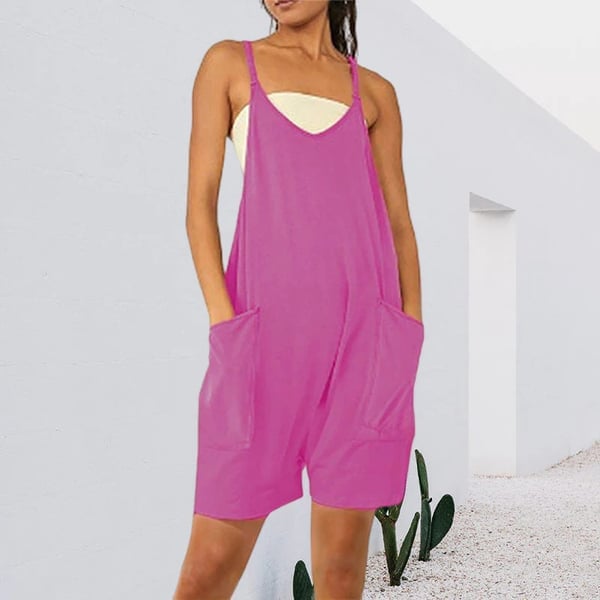 Sleeveless Romper with Pockets