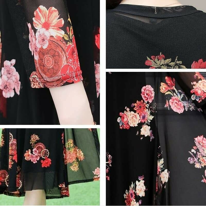 Womens Floral Print Dress-  Buy 2 Get Extra 15% OFF & Free Shipping