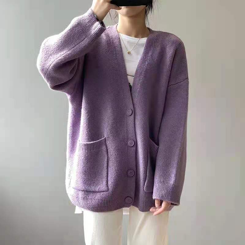 Slouchy Knitted Cardigan with Pockets (Buy 2 free shipping)