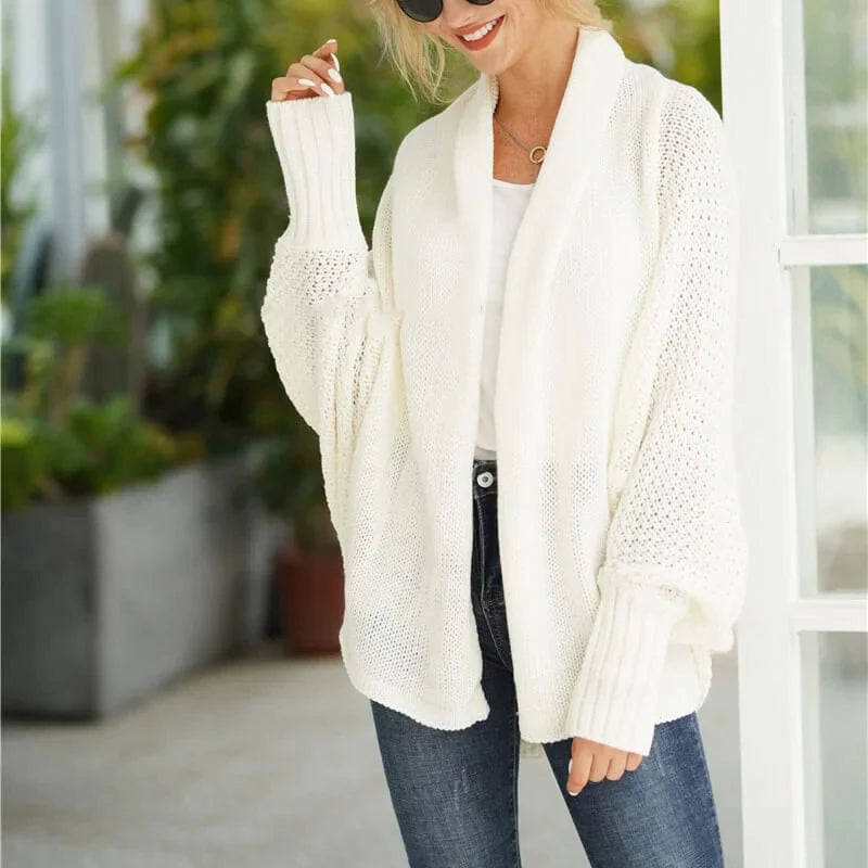 wide sleeve knitted cardigan