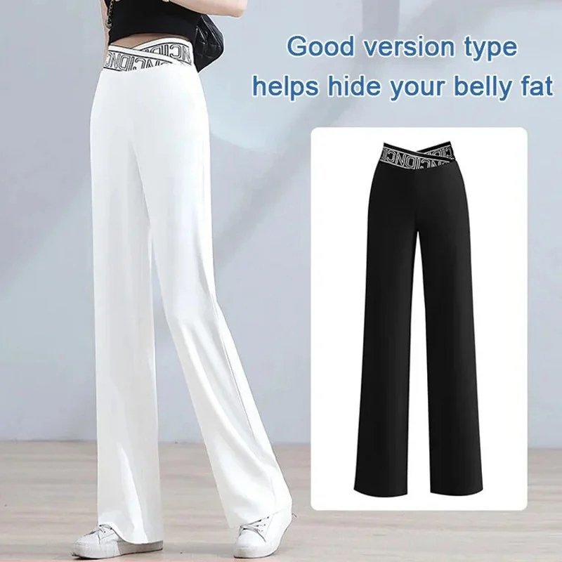 Silk High Waist Wide-leg Pants